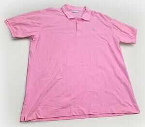 Ben Silver Charleston Polo Shirt Mens 2XL Pink Pique Cotton Palmetto Preppy